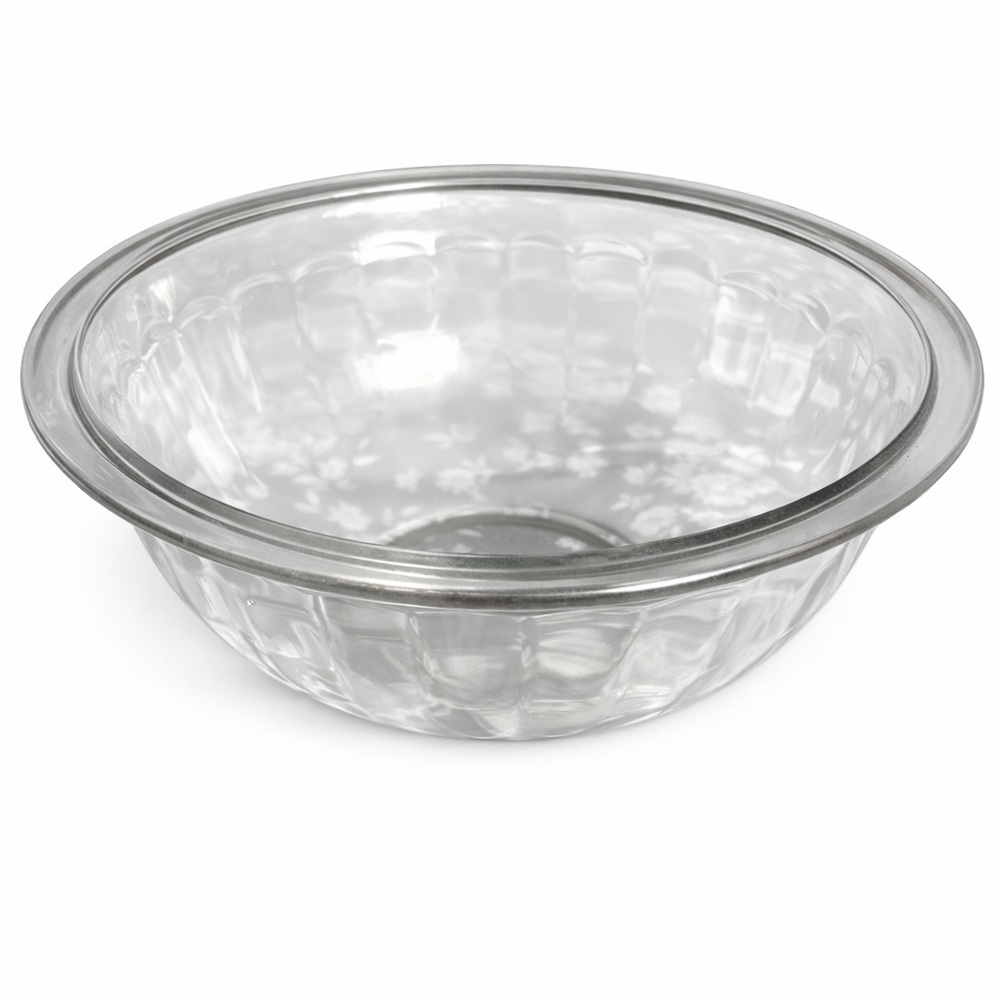 Set of Two vintage **Pyrex 323** Clear Glass Mixing Bowl 1.5L